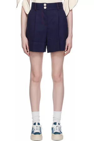 See by Chloé Women Shorts - Navy Cuffed Shorts