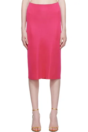 Tom Ford Pink Zip Midi Skirt