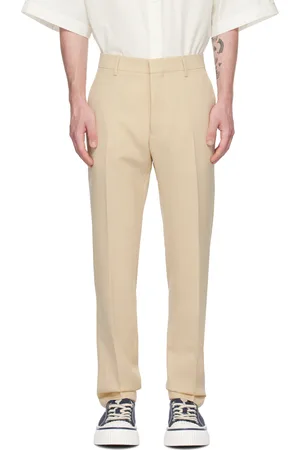 Ami Beige Cigarette Fit Trousers