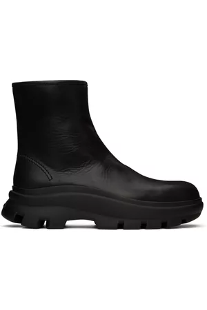 Jil Sander Men Boots - Black Zip Boots