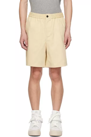 Ami Men Shorts - Beige Elasticized Shorts