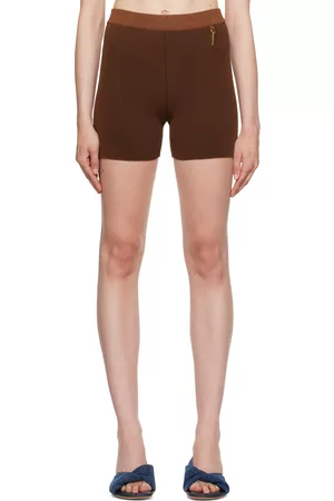 Jacquemus Women Shorts - Brown Le Raphia 'Le Pralu' Shorts