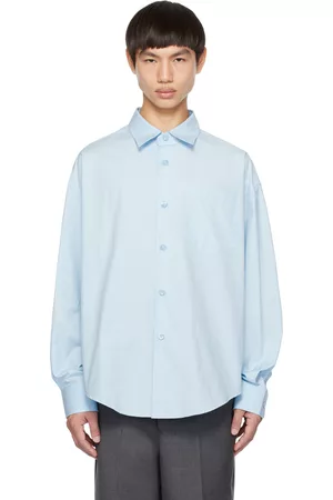 Ami Men Shirts - Blue Boxy-Fit Shirt