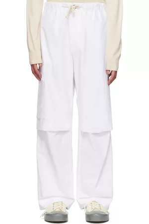 Jil Sander Men Pants - White Relaxed Trousers