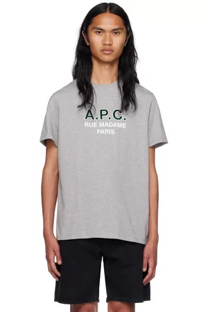 A.P.C. Men T-shirts - Gray Madame T-Shirt