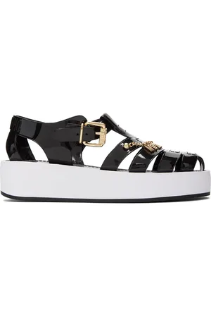 Moschino Black Jelly Sandals