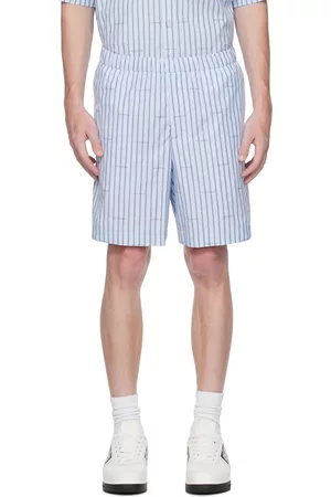 Givenchy Men Shorts - Blue Striped Shorts
