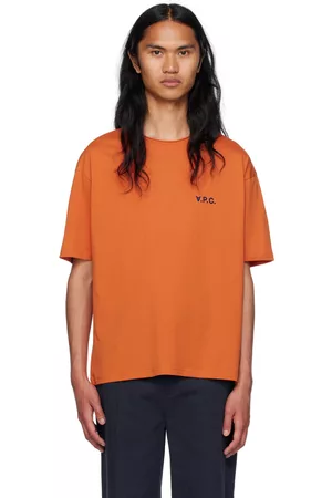 A.P.C. Men T-shirts - Orange Jeremy T-Shirt