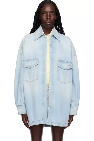 The Attico Women Denim Jackets - Blue Oversized Denim Jacket