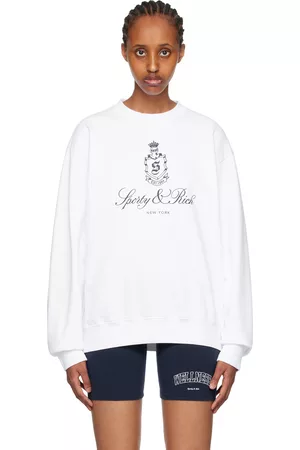 Sporty & Rich Women Sweatshirts - White Vendome Sweatshirt