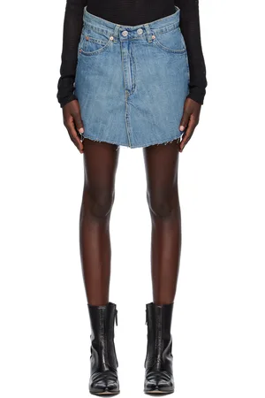 OUR LEGACY Blue Cover Denim Miniskirt