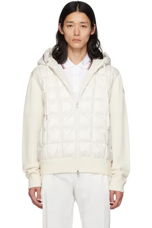Moncler White Paneled Down Jacket