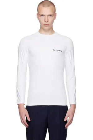 Balmain Black Intarsia Long Sleeve T-Shirt