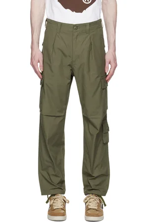 BAPE Khaki Pleated Cargo Pants