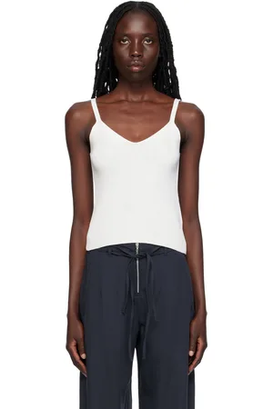 OUR LEGACY White V-Neck Tank Top