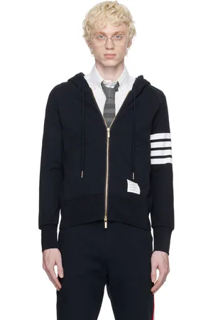 Thom Browne Navy 4-Bar Hoodie