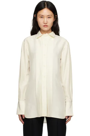 Totême Off-White Pleated Shirt