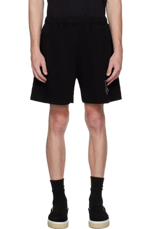 Palm Angels Black Monogram Shorts