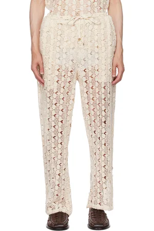 HARAGO Off-White Drawstring Trousers