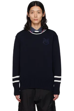 Moncler Navy Appliqué Sweater