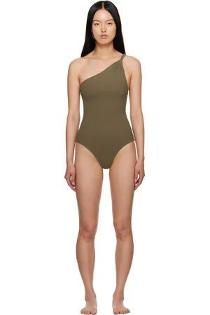 Totême Khaki Twist One-Piece Swimsuit