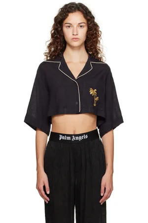 Palm Angels Black Cropped Shirt