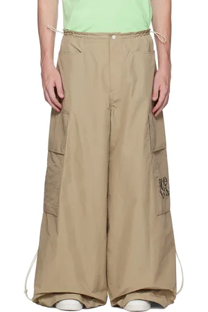 Palm Angels Beige Monogram Parachute Cargo Pants
