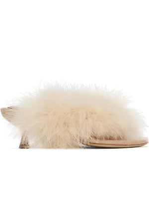 Sleeper Beige Pom Pom Heeled Sandals