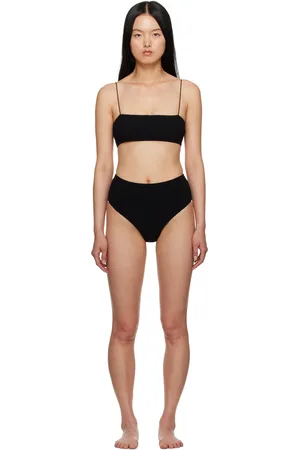 Totême Black Smocked Bikini