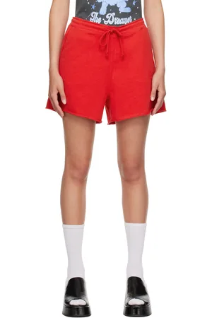 Ganni Red Drawstring Shorts