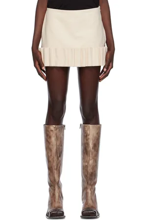FIDAN NOVRUZOVA Beige Ruffle Skort