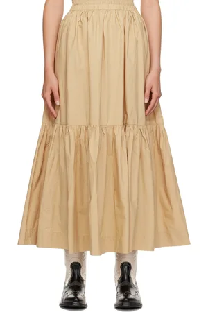 Ganni Beige Flounce Maxi Skirt