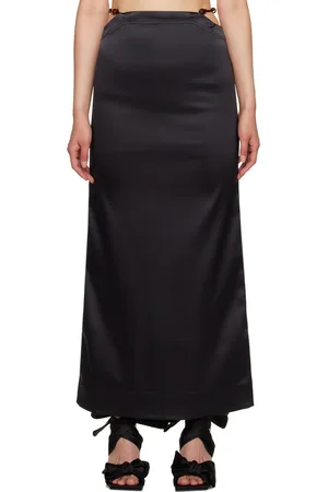 Ganni Black Beaded Maxi Skirt