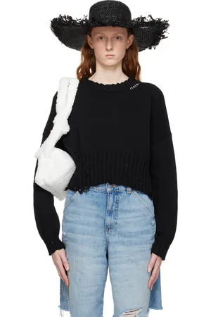 Marni Black Wide Brim Beach Hat