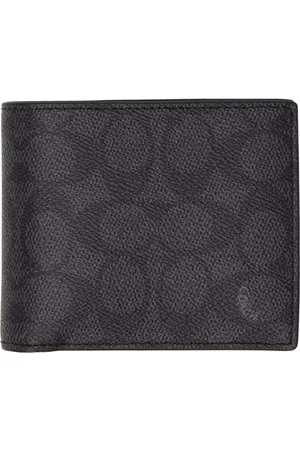 Coach Men's 3 in 1 Signature Black Leather Embossed Wallet