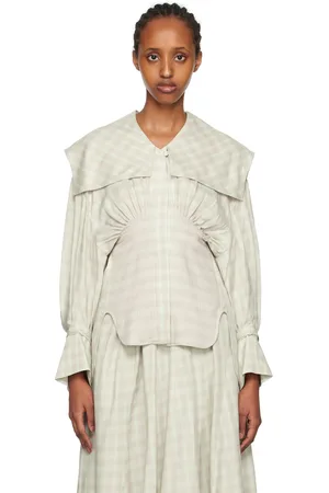 MAME KUROGOUCHI Green Check Blouse
