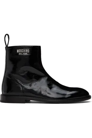 Moschino Black Crinkled Boots