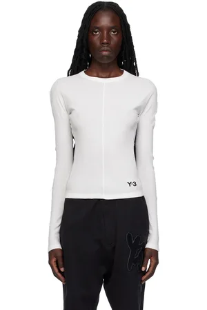 Y-3 White Fitted Long Sleeve T-Shirt