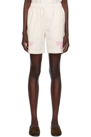 BODE White & Pink Tiny Zoo Shorts