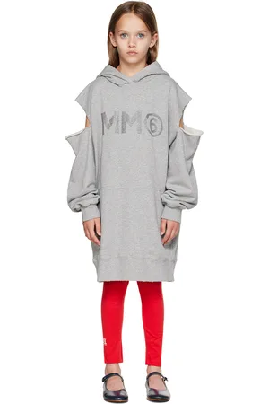 Maison Margiela Kids Gray Cutout Hoodie
