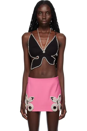 AREA Crystal Butterfly Camisole