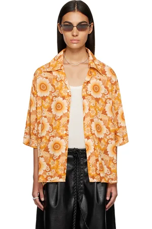 LU’U DAN Orange Floral Shirt