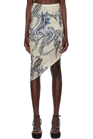 Miaou Beige Vero Midi Skirt