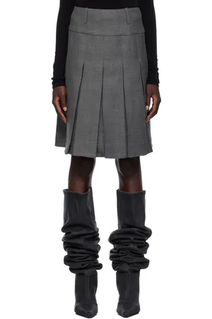 Fax Copy Express SSENSE Exclusive Gray Midi Skirt