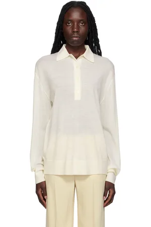 Totême Off-White Spread Collar Polo