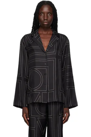 Totême Black Monogram Shirt