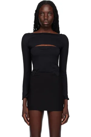 Wolford Black Slit Bodysuit