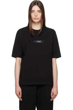 Moncler Black Flocked T-Shirt