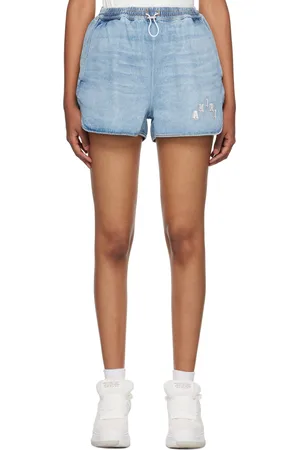 AMIRI Blue Drawstring Denim Shorts