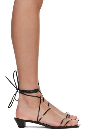 The Row Brown Strap Heeled Sandals